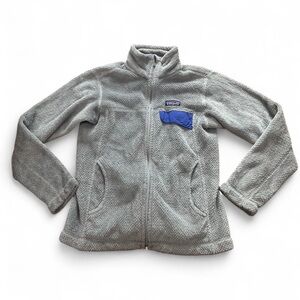 Patagonia Women’s Full Zip Re-Tool Snap T Gray Silver Fleece Size Small
